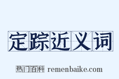 定踪近义词是什么意思的图片